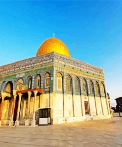 Beautiful Al Aqsa Mosque paint by numbers