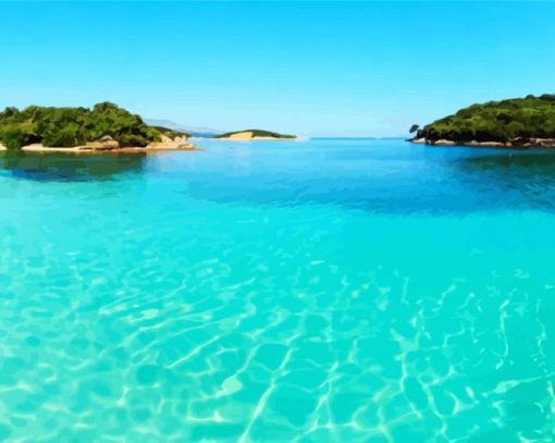 Beautiful Beach In Albania paint by numbers