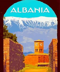 Albania Poster paint by numbers