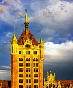 Albany Buildings At Sunset paint by numbers