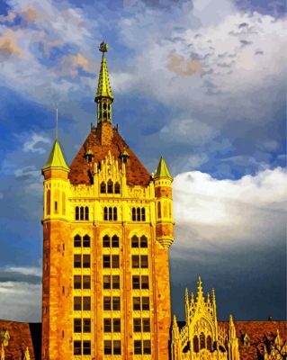 Albany Buildings At Sunset paint by numbers