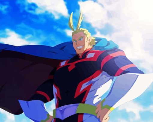 Aesthetic All Might paint by numbers