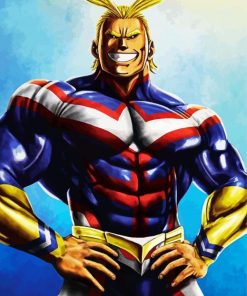 The Superhero All Might paint byb numbers