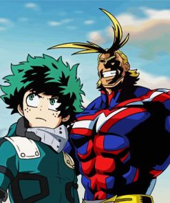 Deku And All Might paint by numbers