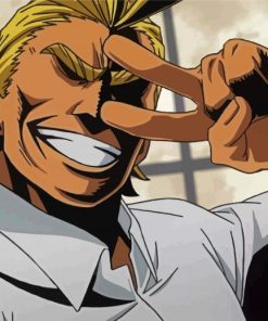 Happy All Might Character paint by numbers