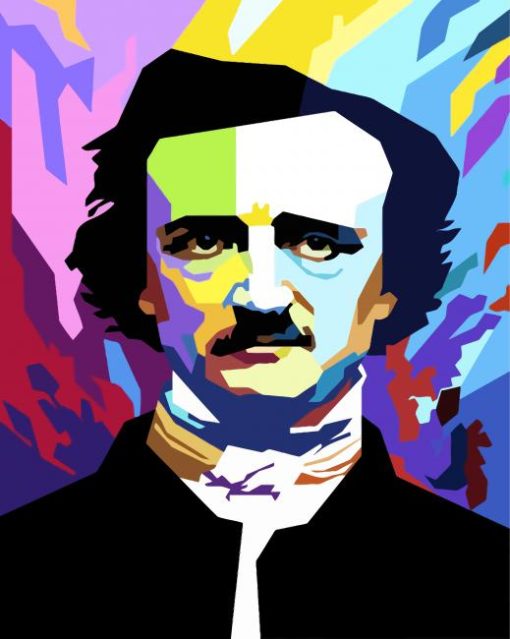 Edgar Allan Poe Pop Art paint by numbers