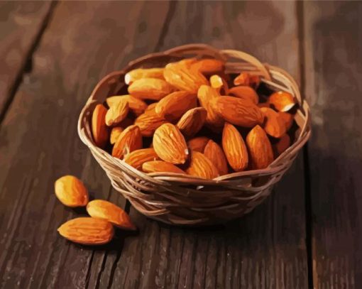 Little Basket Of Almonds paintt by numbers