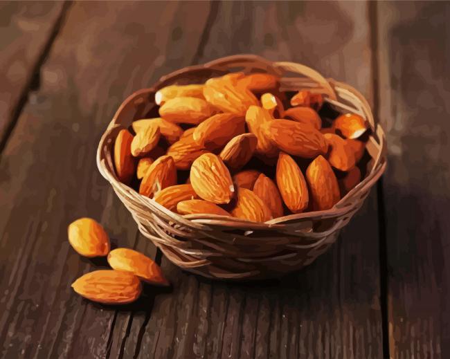 Little Basket Of Almonds paintt by numbers