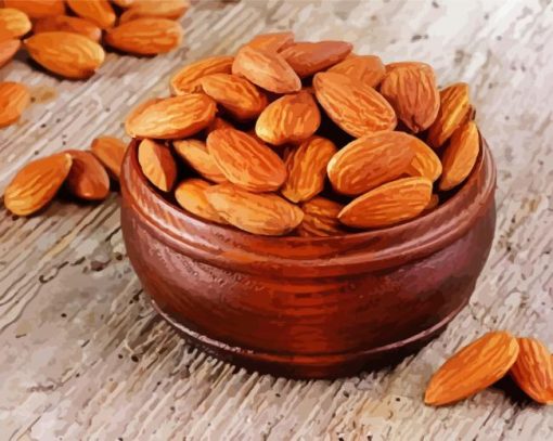 Almonds In Bowl paint by numbers