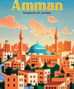 Amman City Poster paint by numbers