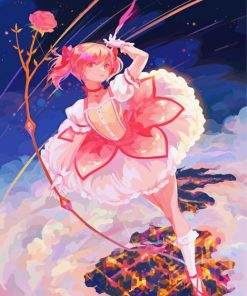 Madoka Girl Character paint by numbers