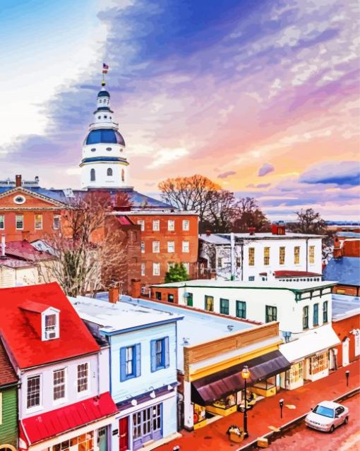 Aesthetics Annapolis Houses paint by numbers