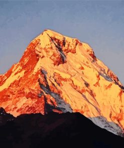 Annapurna Mountains At Sunset Paint by numbers