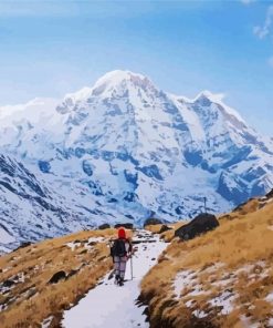 Annapurna Mountains Hiking paint by numbers