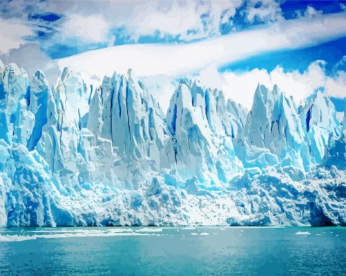 Antarctica Glaciers paint by numbers