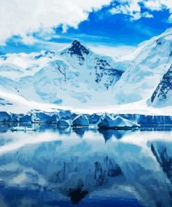 Antarctica Ice Reflection paint by numbers