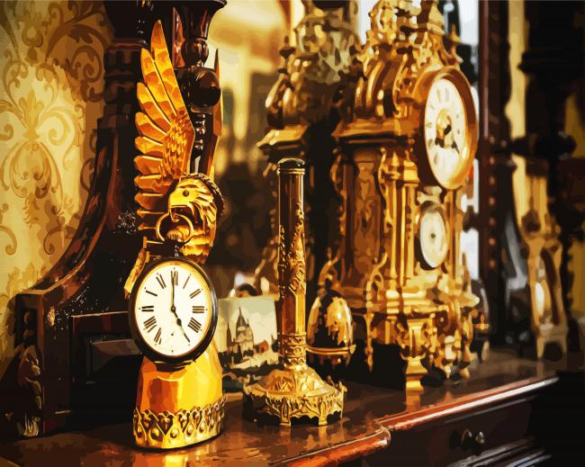 Vintage Golden Decoration paint by numbers