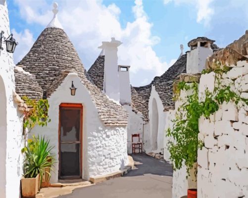 Alberobello Buildings Paint by numbers