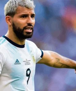 Argentinian Sergio Agüero paint by numbers