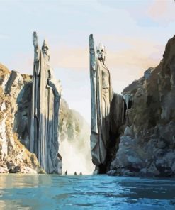 Aesthetic Argonath Gates paint by numbers