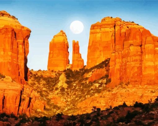 Arizona Sedona Desert paint by numbers