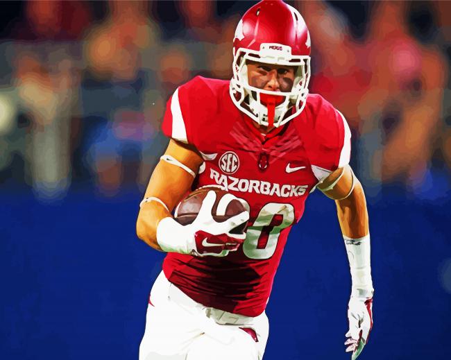 Player Of Arkansas Razorbacks paint by numbers