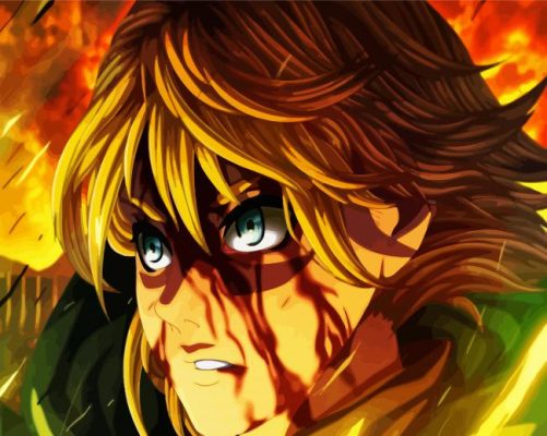 Armin Arlert Close Up Face paint byb numbers
