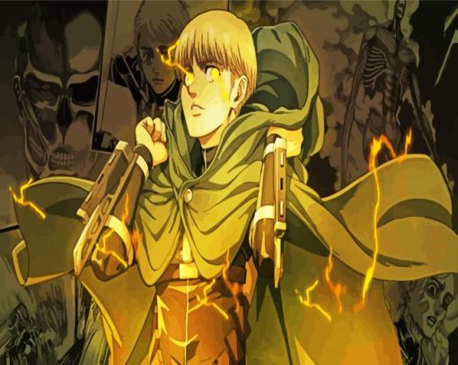 Powerful Armin Arlert paint by numbers