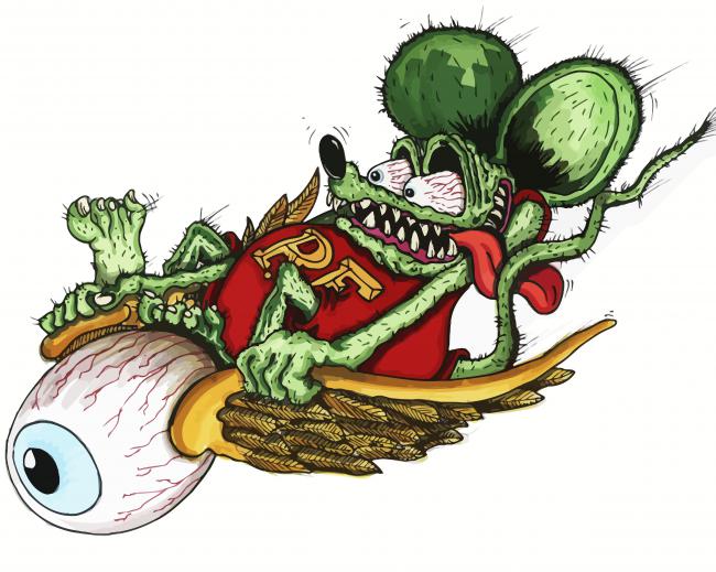 Fantasy Rat Fink Art paint by numbers