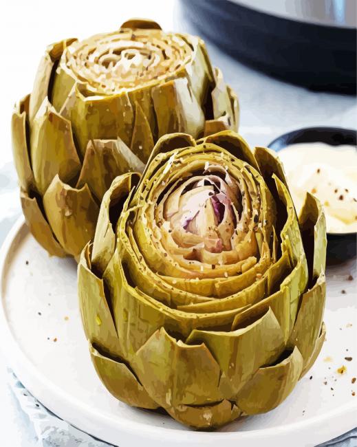 Healthy Artichokes paint by numbers