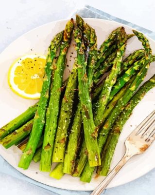 Asparagus With Lemon Dish paint by numbers