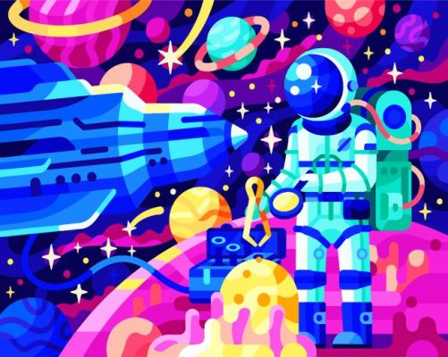 Astronomy Illustration Art paint by numbers