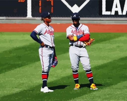 Atlanta Braves Players paint by numbers