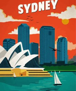 Aesthetic Sydney Poster paint by numbers