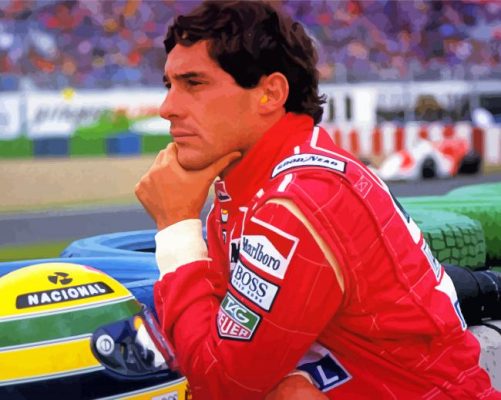 Ayrton Senna Racing Driver paint by numbers