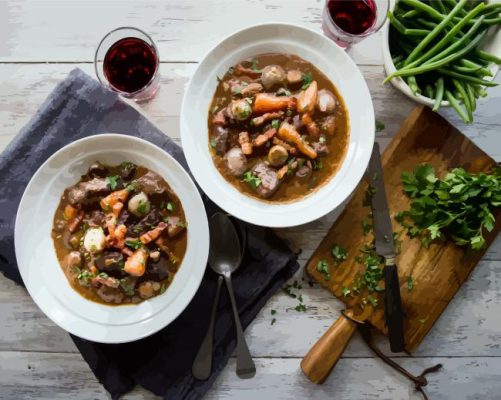 Beef Bourguignon Meal paint by numbers