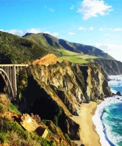 Aesthetic Bixby Creek Bridge paint by numbers