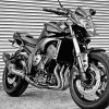 Black And White Yamaha FZ1 Fazer paint by numbers