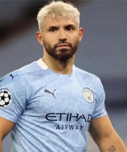 Blond Hair Sergio Agüero paint by numbers