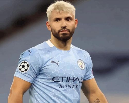 Blond Hair Sergio Agüero paint by numbers