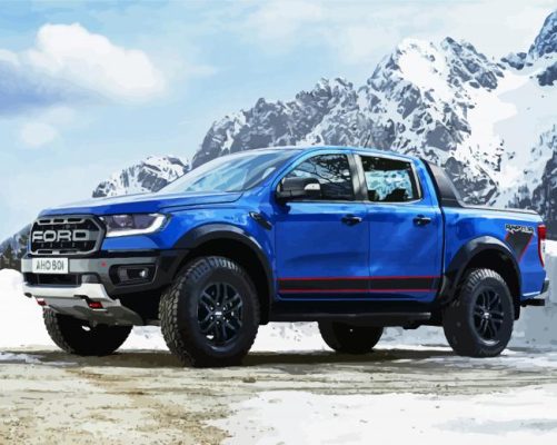 Aesthetic Blue Ford Ranger paint by bnumbers