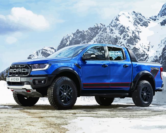 Aesthetic Blue Ford Ranger paint by bnumbers