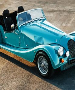 Blue Cyan Vintage Morgan paint by numbers