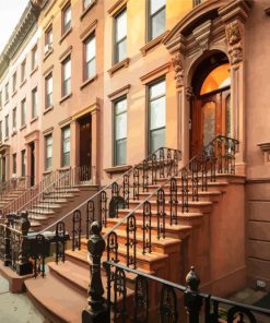 Brownstone Buildings paint by numbers