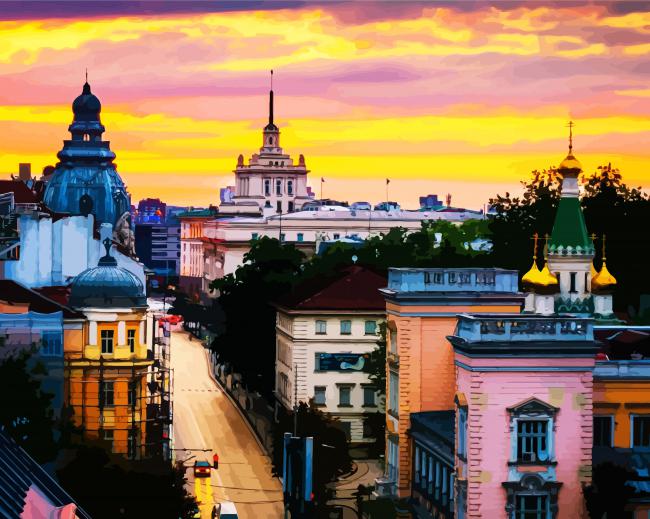 Bulgaria At Sunset paint by numbers