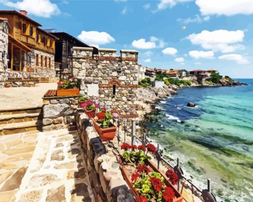 Aesthetic Sozopol Town paint by numbers