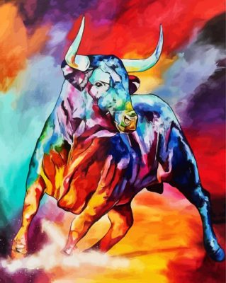 Bull Animal Art paint by numbers