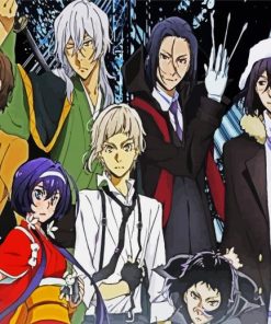 Bungo Stray Dogs Japanese Characters paint by numbers