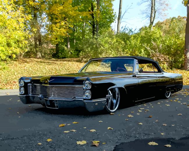Black Cadillac Convertible Car paint by numbers