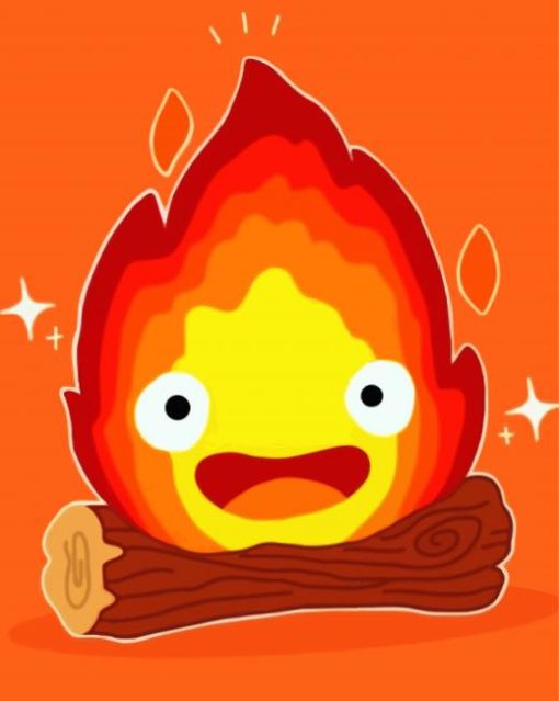 Calcifer Fire Demon paint by numbers